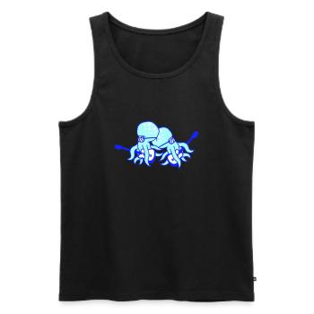 2 Octopus Guitar Playing Octopus Squid Music - Men's Premium Organic Tank Top - black - Front - AI Model Male 178 light (178cm)