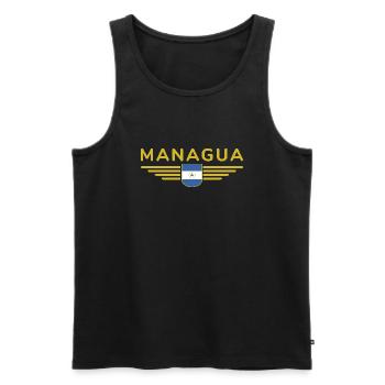 Nicaragua Managua T-Shirt Design - Débardeur bio Premium Homme - noir - Devant - Michal (187cm)