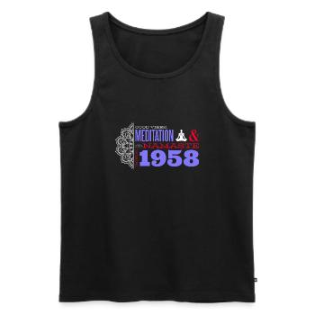 Seit 1958 - 67 Jahre Gnade & Dankbarkeit - Männer Premium Bio Tank Top - Schwarz - Vorne - AI Model Male 178 light (178cm)