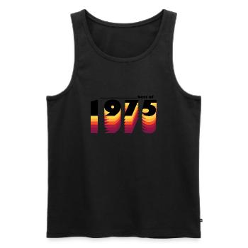 Proudly Celebrating 1975 - Vintage 50 Years of - Men's Premium Organic Tank Top - black - Front - Michal (187cm)