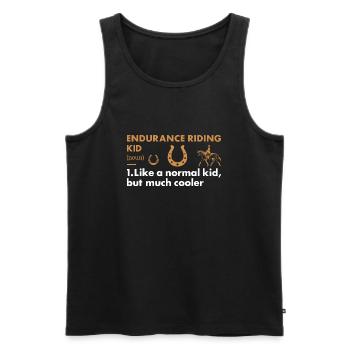 Rider Kid Definition Endurance Riding - Männer Premium Bio Tank Top - Schwarz - Vorne - Michal (187cm)