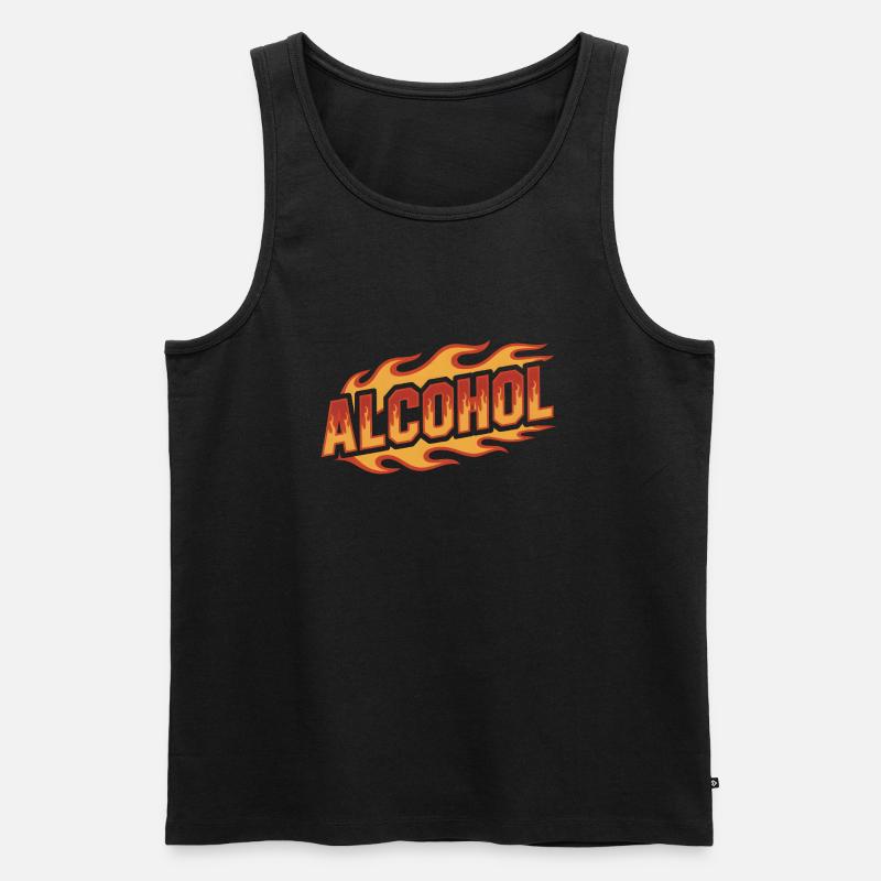 Alkohol - Cool Drinking Logo - Männer Premium Bio Tank Top - Schwarz