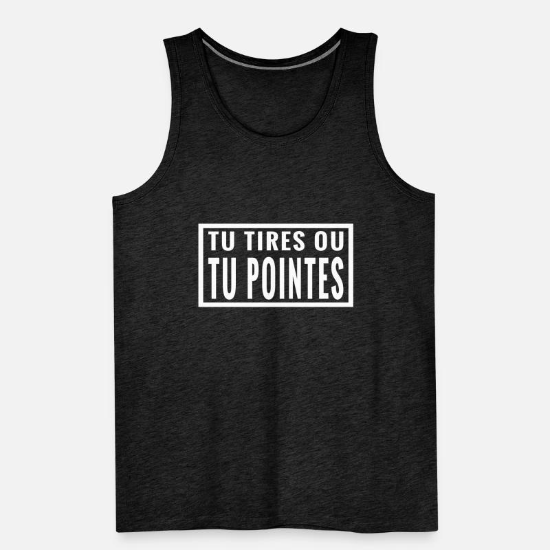 Du schießt oder du zeigst Männer Premium Bio Tank Top