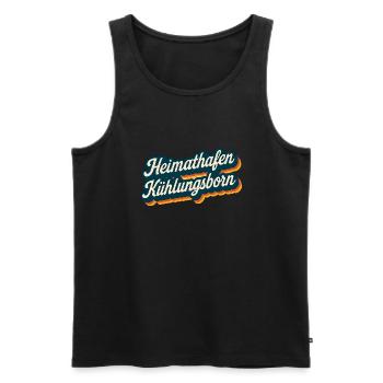 Heimathafen Kühlungsborn Andenken - Männer Premium Bio Tank Top - Schwarz - Vorne - Michal (187cm)