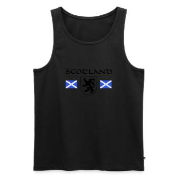 Scotland's "Rampant Lion" - Men's Premium Organic Tank Top - black - Front - Michal (187cm)