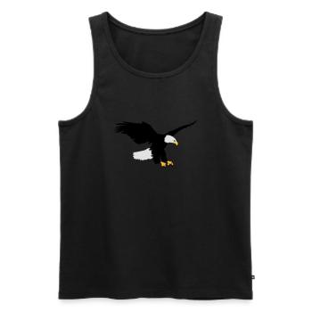 Eagle - Men's Premium Organic Tank Top - black - Front - AI Model Male 178 light (178cm)