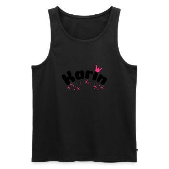 Karin - Men's Premium Organic Tank Top - black - Front - AI Model Male 178 light (178cm)