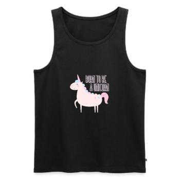 Born to be a Unicorn - Männer Premium Bio Tank Top - Schwarz - Vorne - Michal (187cm)
