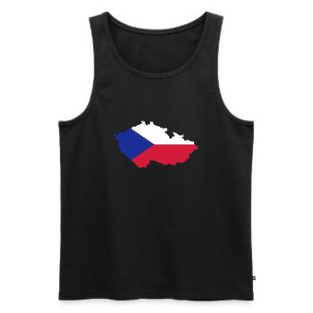 République tchèque - Débardeur bio Premium Homme - noir - Devant - Michal (187cm)