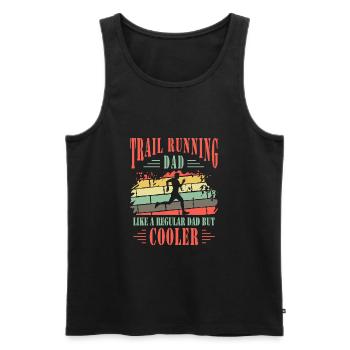 Trail Running Dad Cooler Trail Runner Vater Geschenk - Männer Premium Bio Tank Top - Schwarz - Vorne - Michal (187cm)