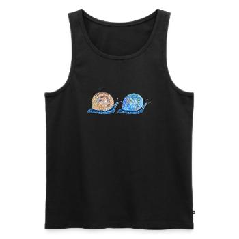 Snails - Men's Premium Organic Tank Top - black - Front - Michal (187cm)