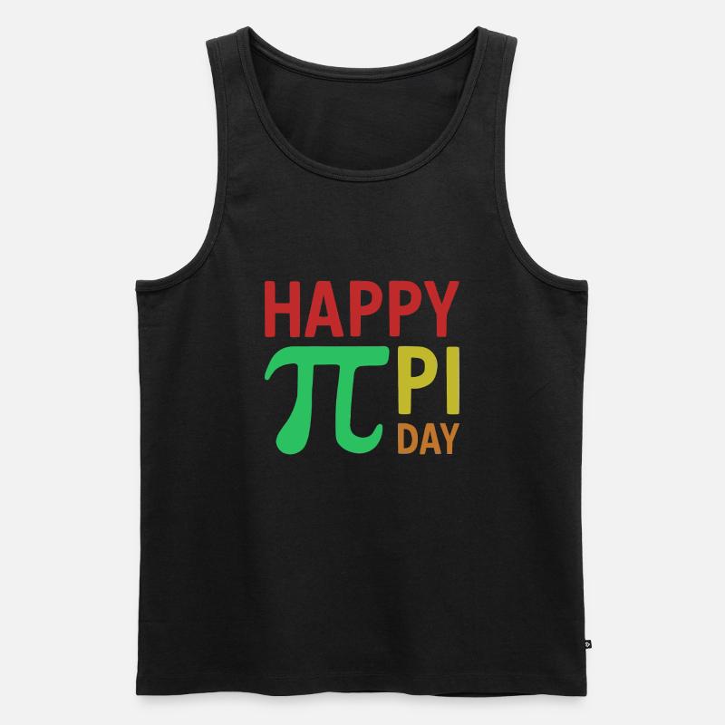 Math Happy Pi Day Pi - Männer Premium Bio Tank Top - Schwarz