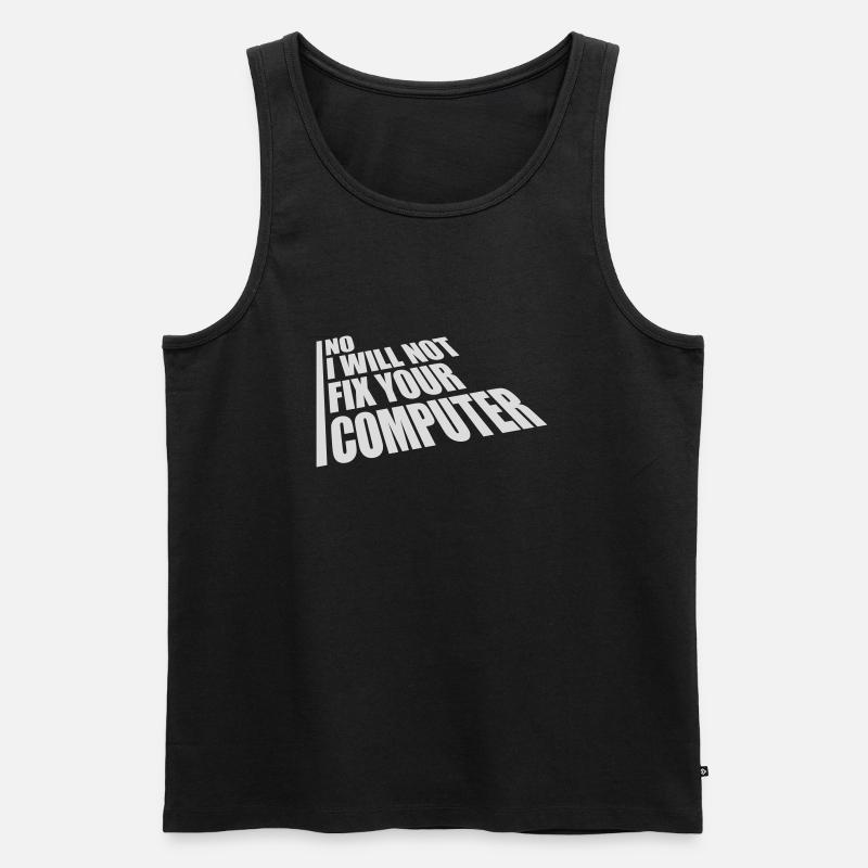 not fix your computer - Männer Premium Bio Tank Top - Schwarz