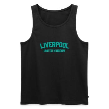 Liverpool United Kingdom - Men's Premium Organic Tank Top - black - Front - AI Model Male 178 light (178cm)