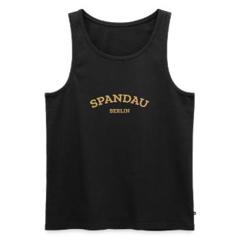 Berlin - Spandau - Gatow - Kladow - Männer Premium Bio Tank Top - Schwarz - Vorne - Michal (187cm)