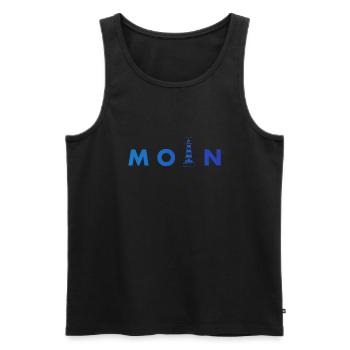 Bonjour - Débardeur bio Premium Homme - noir - Devant - AI Model Male 178 light (178cm)