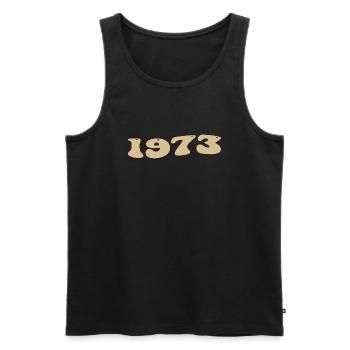 1973 Vintage Birthday Groovy Vintage Retro 1973 - Men's Premium Organic Tank Top - black - Front - Michal (187cm)