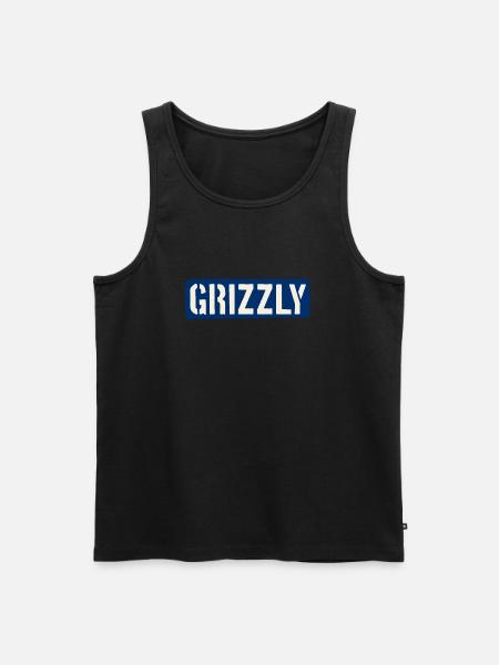 Grizzly Bär Slogan - Männer Premium Bio Tank Top - Schwarz