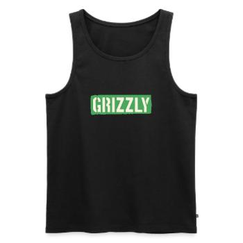 Grizzly Bär Slogan - Männer Premium Bio Tank Top - Schwarz - Vorne - AI Model Male 178 light (178cm)