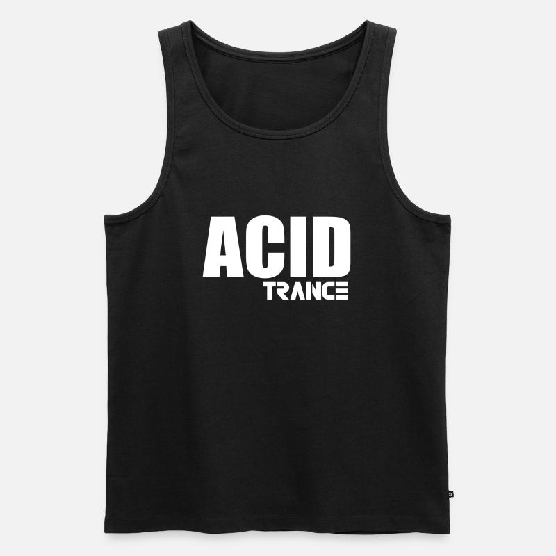 Saure Trance - Männer Premium Bio Tank Top - Schwarz