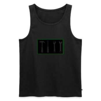 Tool - Men's Premium Organic Tank Top - black - Front - AI Model Male 178 light (178cm)