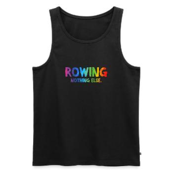 Rowing - Nothing Else - Rudern - Ruderer - Ruderin - Männer Premium Bio Tank Top - Schwarz - Vorne - AI Model Male 178 light (178cm)