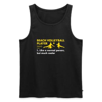 Définition du joueur sportif Volleyball de plage - Débardeur bio Premium Homme - noir - Devant - Michal (187cm)