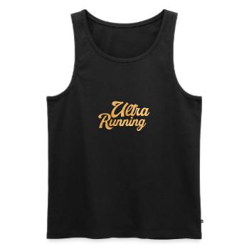 Ultra Running Gold - Débardeur bio Premium Homme - noir - Devant - Michal (187cm)