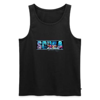 Tauchen - Männer Premium Bio Tank Top - Schwarz - Vorne - AI Model Male 178 light (178cm)