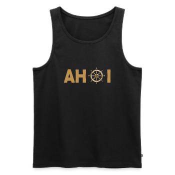 AHOI! - Männer Premium Bio Tank Top - Schwarz - Vorne - Michal (187cm)