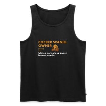 Définition du propriétaire de chien Corgi - Débardeur bio Premium Homme - noir - Devant - Michal (187cm)