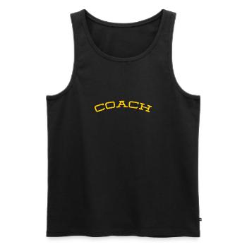 Coach - Le meilleur Coach - Der beste Trainer - Débardeur bio Premium Homme - noir - Devant - AI Model Male 178 light (178cm)