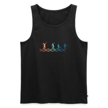Tennis liegt in meiner DNA - Männer Premium Bio Tank Top - Schwarz - Vorne - Michal (187cm)