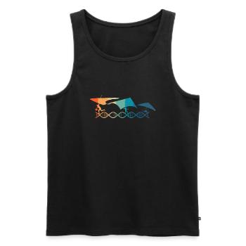Paragliding is in my DNA - Men's Premium Organic Tank Top - black - Front - AI Model Male 178 light (178cm)