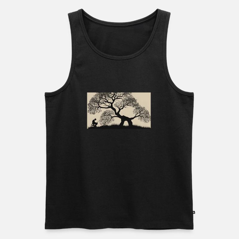 Baum der Erinnerung - Männer Premium Bio Tank Top - Schwarz