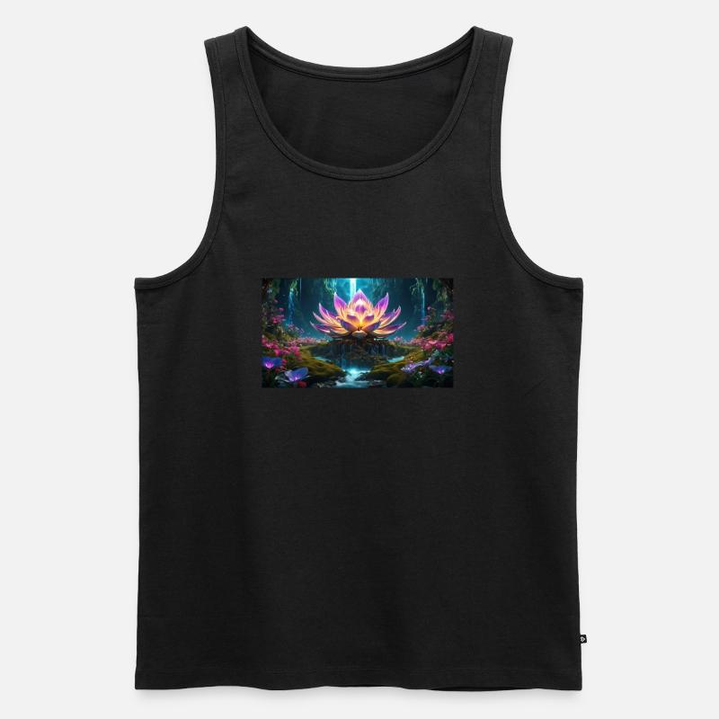Lotus Blüte - Männer Premium Bio Tank Top - Schwarz