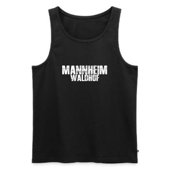 Mannheim Monnem Mannheimat - Männer Premium Bio Tank Top - Schwarz - Vorne - AI Model Male 178 light (178cm)