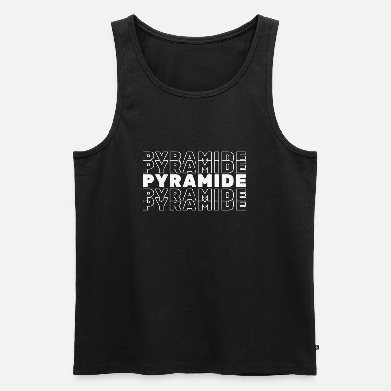Pyramide - Männer Premium Bio Tank Top - Schwarz