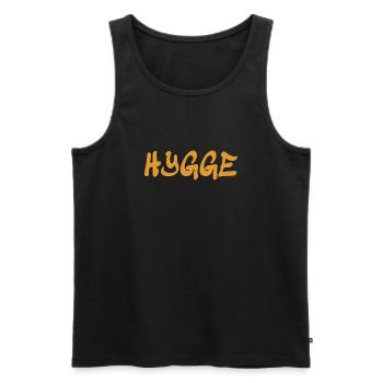 Hygge - Tradition danoise - Attitude face à la vie - Nice - Débardeur bio Premium Homme - noir - Devant - AI Model Male 178 light (178cm)