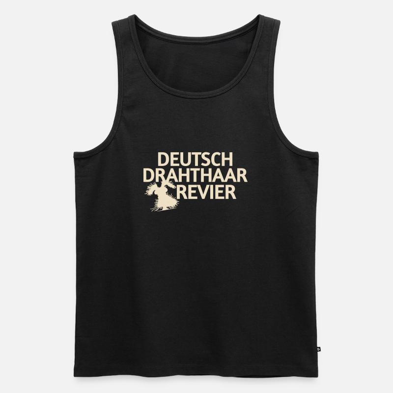 Deutsch Drahthaar - Männer Premium Bio Tank Top - Schwarz
