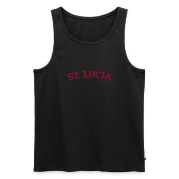 Saint Lucia - Castries - Karibik- West Indies - Männer Premium Bio Tank Top - Schwarz - Vorne - AI Model Male 178 light (178cm)