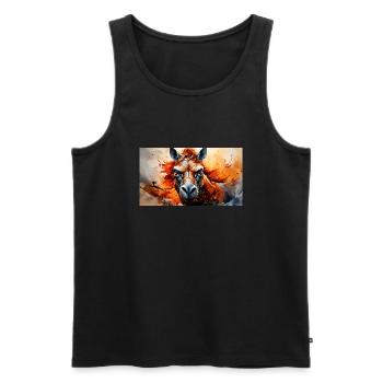 Süße mürrische griesgrämige Tiere - Pferd - Männer Premium Bio Tank Top - Schwarz - Vorne - Michal (187cm)