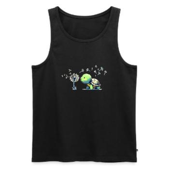 Schildkröte - Männer Premium Bio Tank Top - Schwarz - Vorne - Michal (187cm)