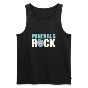 Roche minérale - Geode Hunter Geology - Débardeur bio Premium Homme - noir - Devant - Michal (187cm)