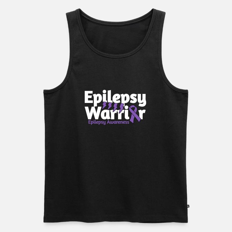 Epilepsy Warrior - Männer Premium Bio Tank Top - Schwarz