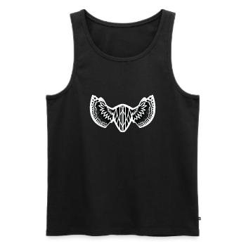 The Mystical Winged Ancient Shield - Men's Premium Organic Tank Top - black - Front - AI Model Male 178 light (178cm)