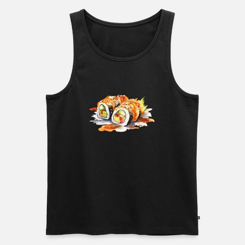 Sushi - Männer Premium Bio Tank Top - Schwarz