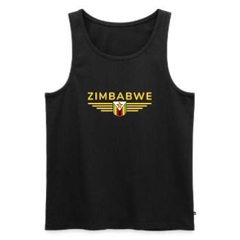 T-shirt Zimbabwe pour les fans de l’Afrique - Débardeur bio Premium Homme - noir - Devant - Michal (187cm)