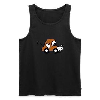 Dog Car Toy Remote Controlled Driving Wheels Cute - Men's Premium Organic Tank Top - black - Front - Michal (187cm)