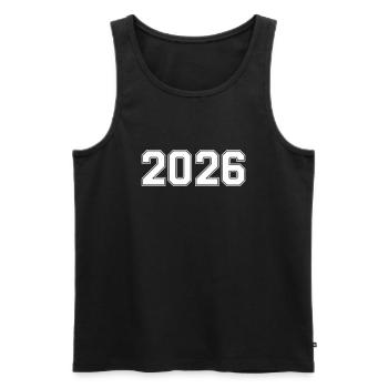 2026 - Men's Premium Organic Tank Top - black - Front - Michal (187cm)